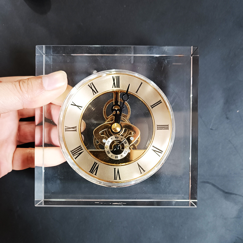 Accessories For Your Gaming Room - Orologio da Tavolo Silenzioso in Cristallo,