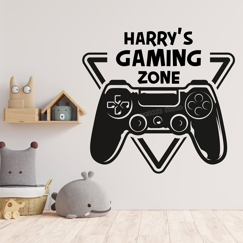 Gaming Accessories For Room - Nome personalizzato zona di gioco decalcomania