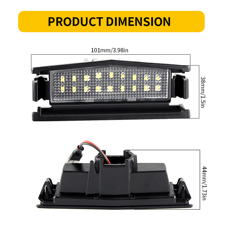 2PCS Bianco LED Luci targa Can - Gaming Accessories Rack recensione e prezzo