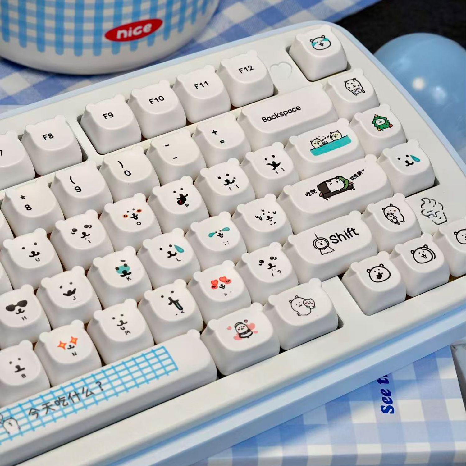 Keycap PBT a forma di orsetto  - Gaming Accessories Aesthetic recensione e prezzo