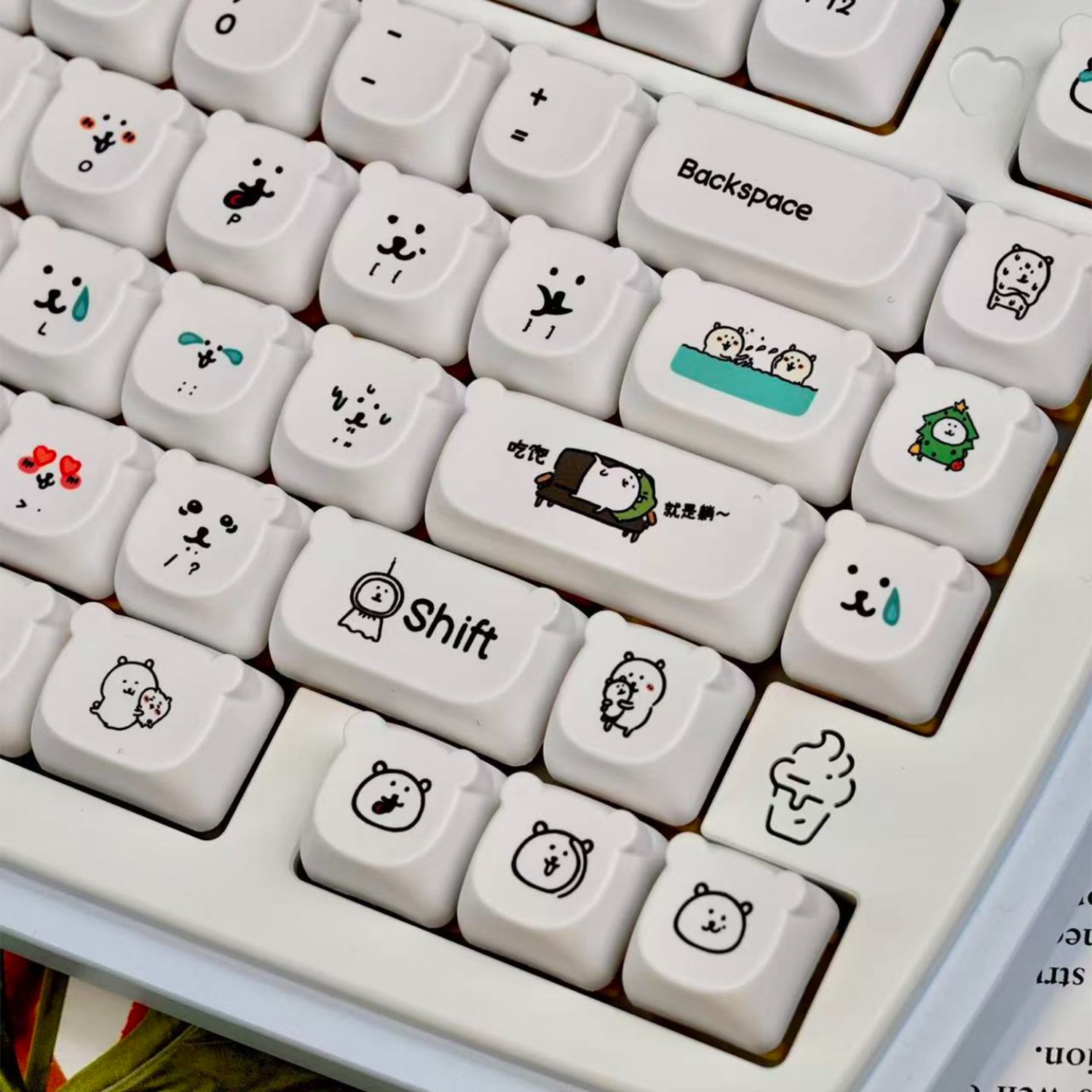 Keycap PBT a forma di orsetto  - Gaming Accessories Aesthetic recensione e prezzo